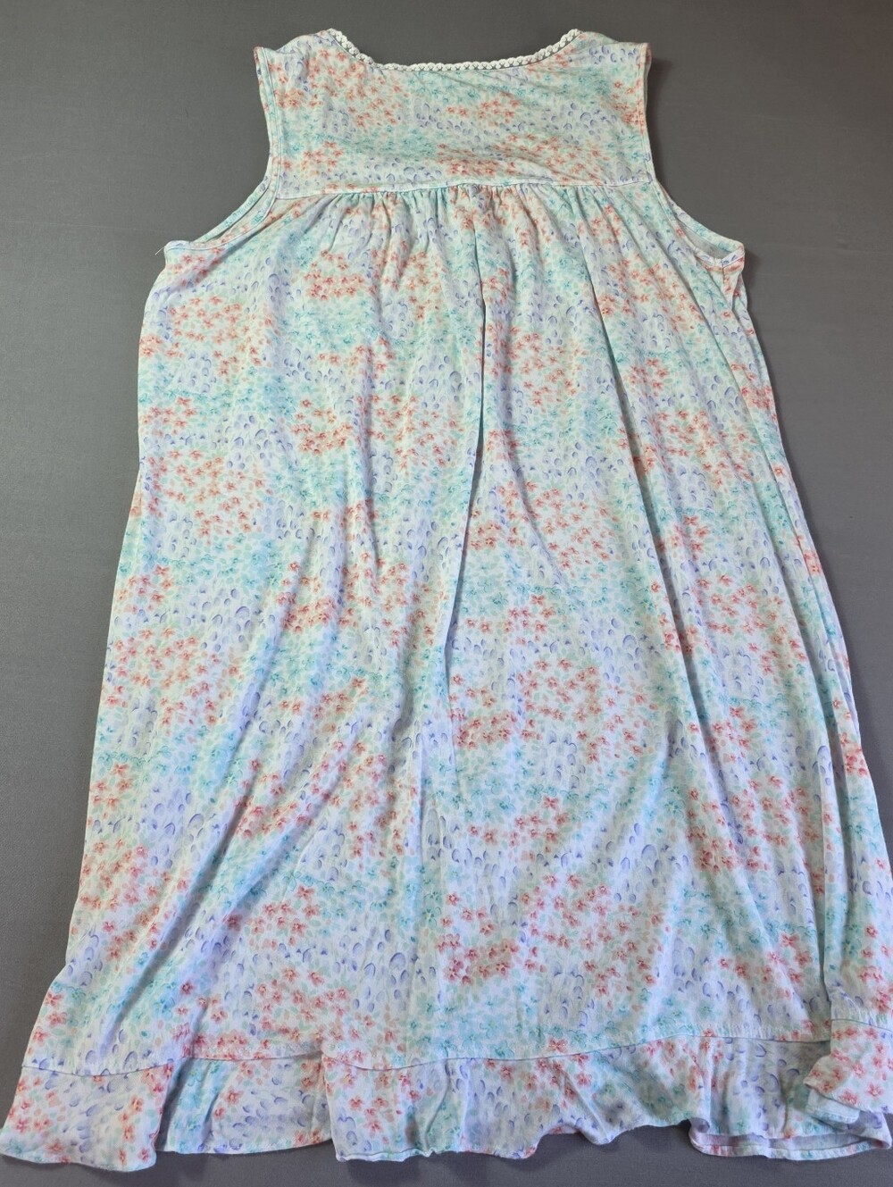 Eileen West Pastel Floral Nightgown - Pink Blue Mint Women'a Size M Cottagecore - Picture 9 of 12